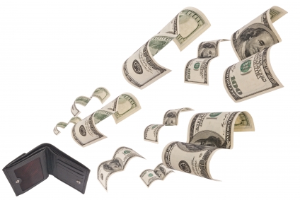 money-flying-away